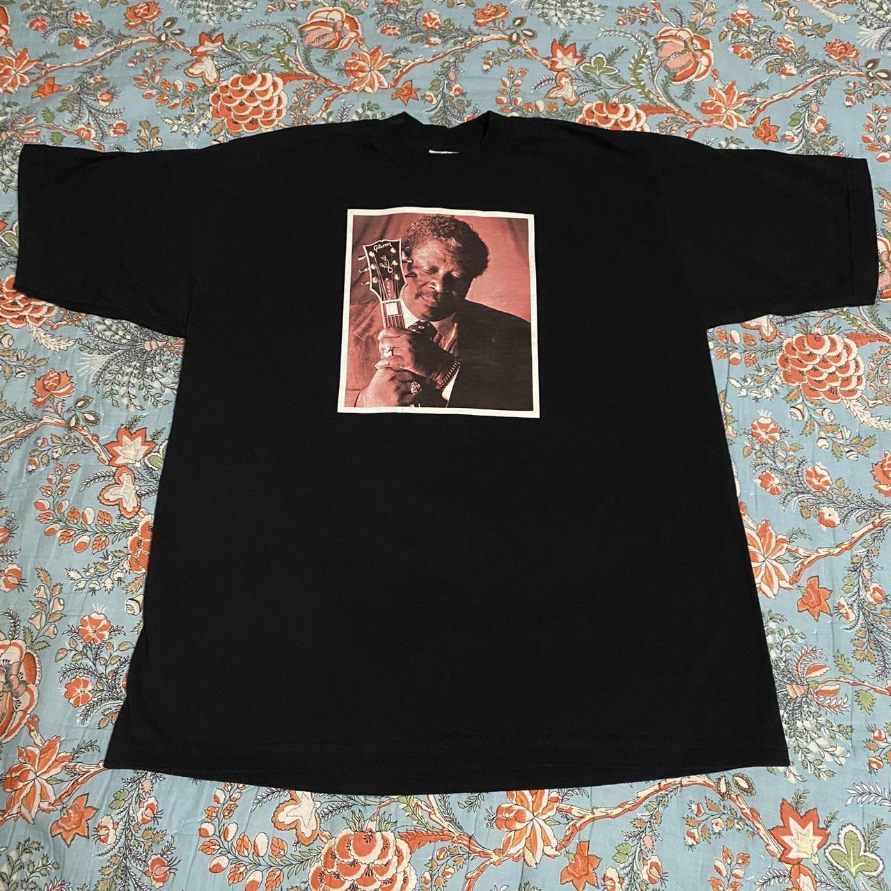 90s BB King graphic t shirt tee Pro Club Made in USA...