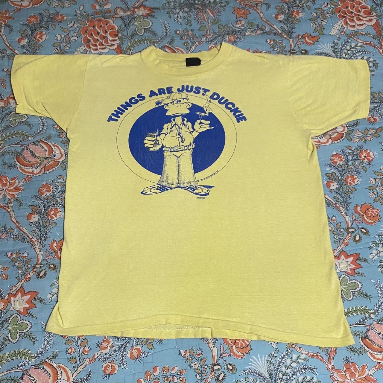 70s Vintage Graphic t shirt Things Are Just Duckie... - Depop