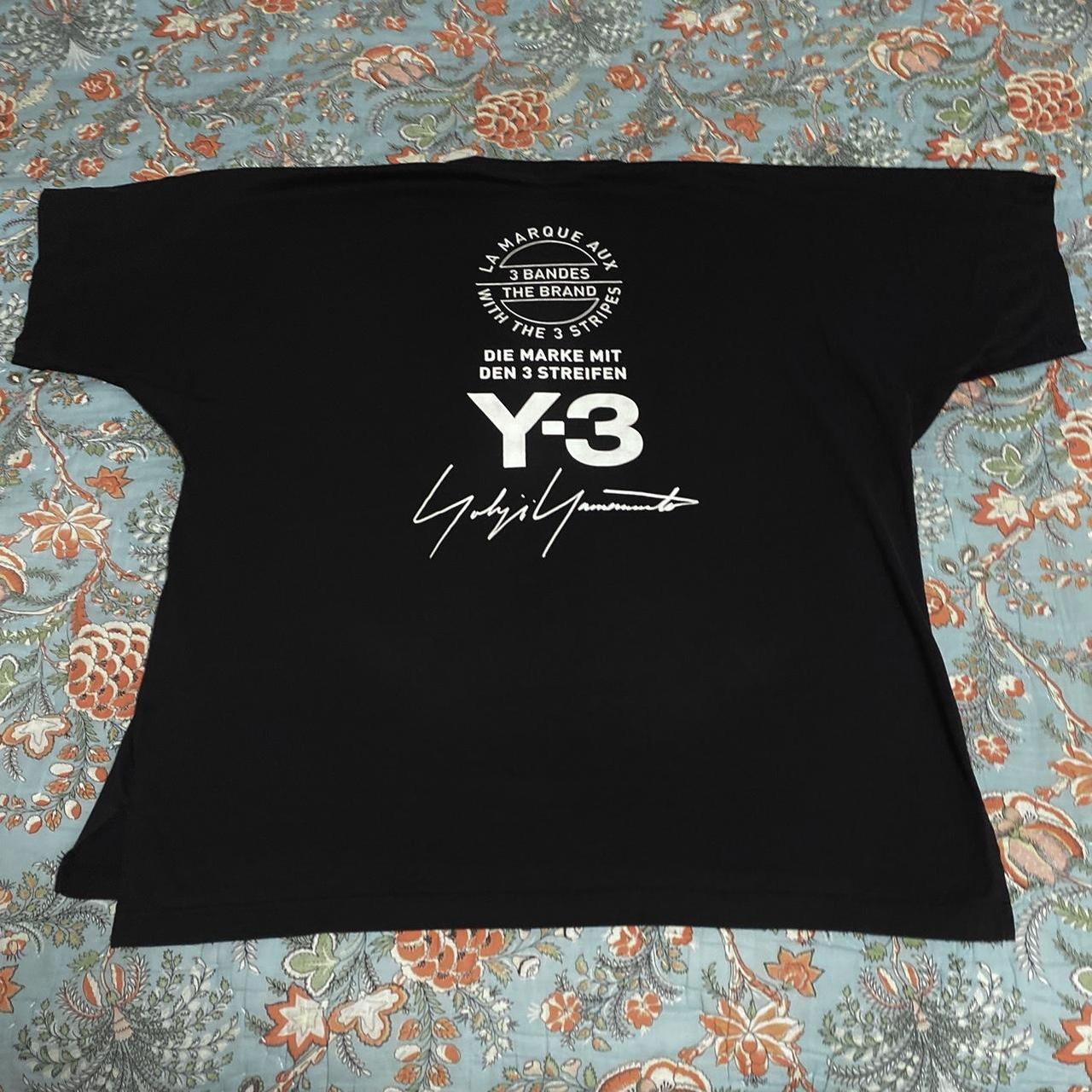 Adidas Y-3 Yohji Yamamoto Logo t shirt tee black... - Depop