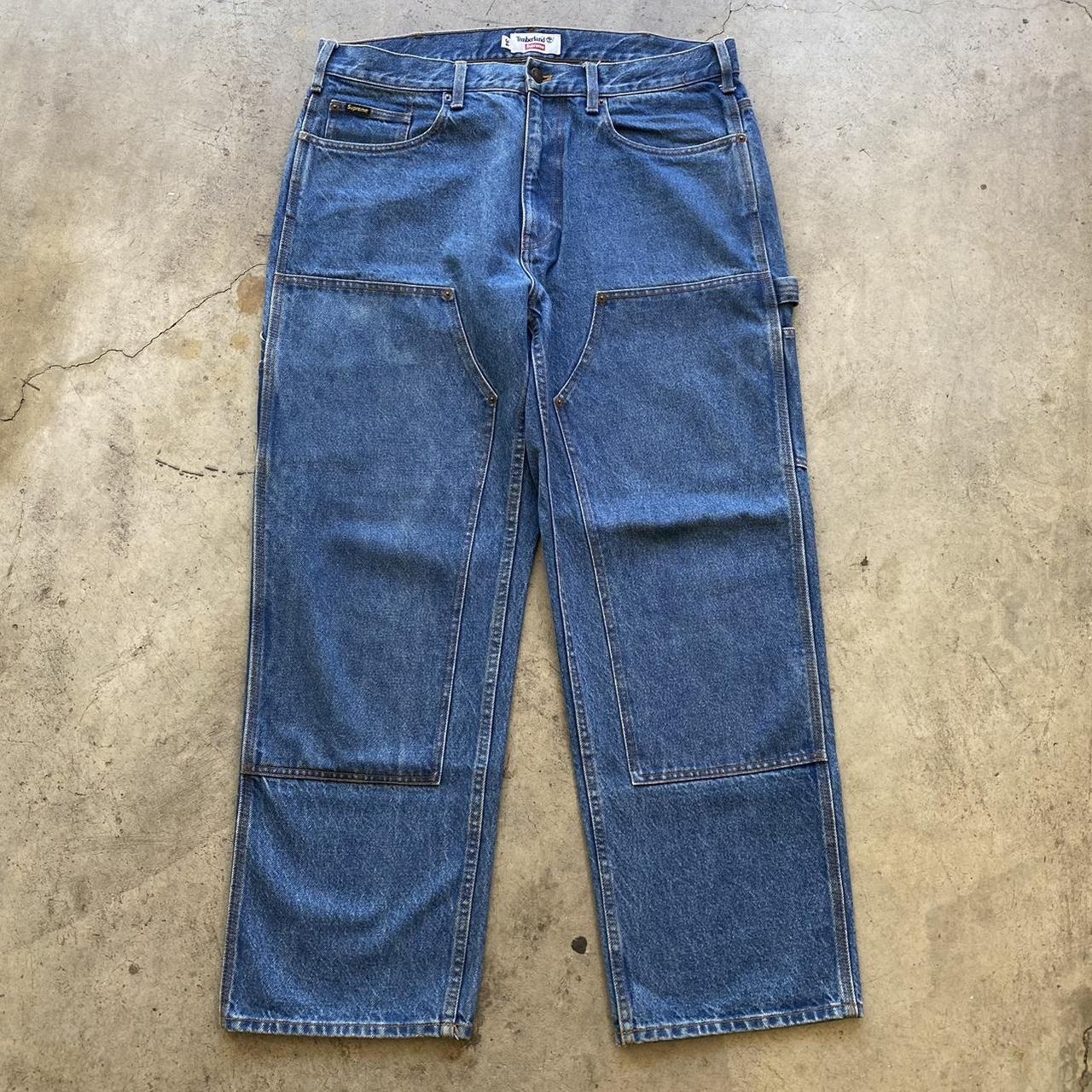 Supreme Timberland double knee jeans pants light...