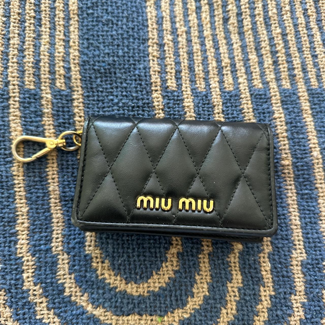 Miu Miu keychain wallet, card to prove authentication. Depop