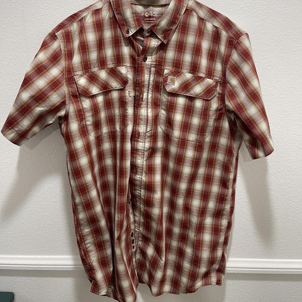 Carhatt button-up relaxed fit flannel... - Depop