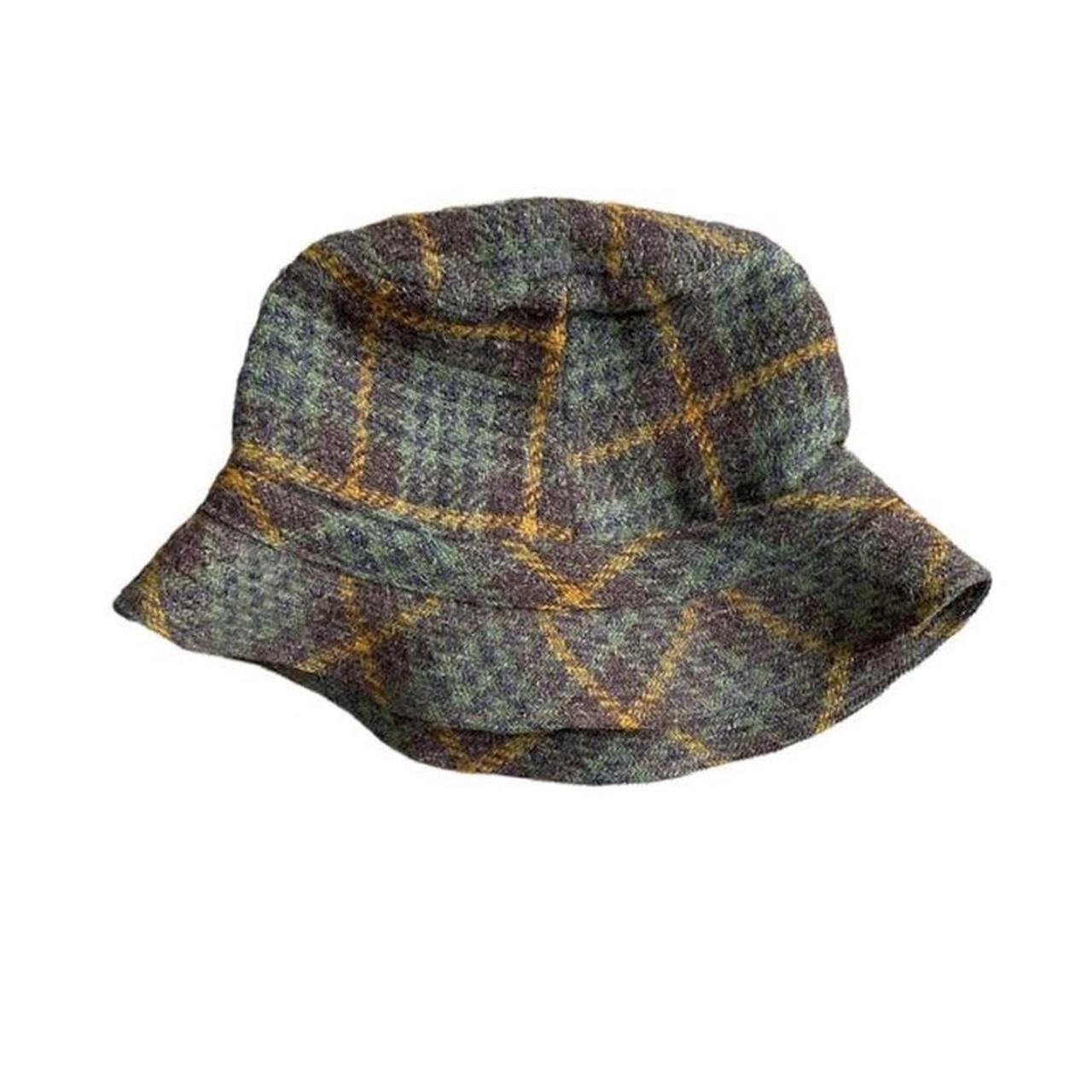 Urban Outfitters Women's Blue and Yellow Hat Depop