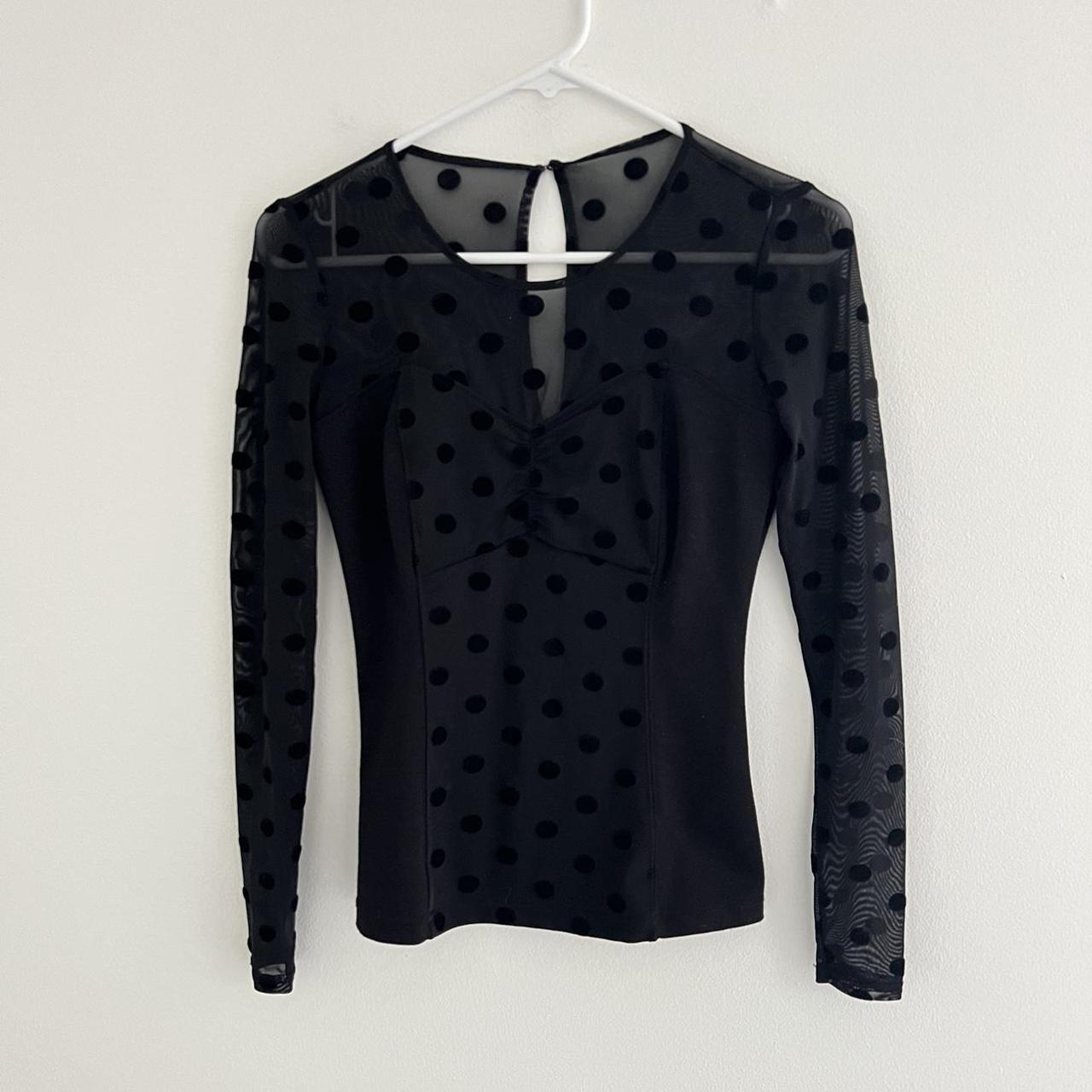 guess black blouse