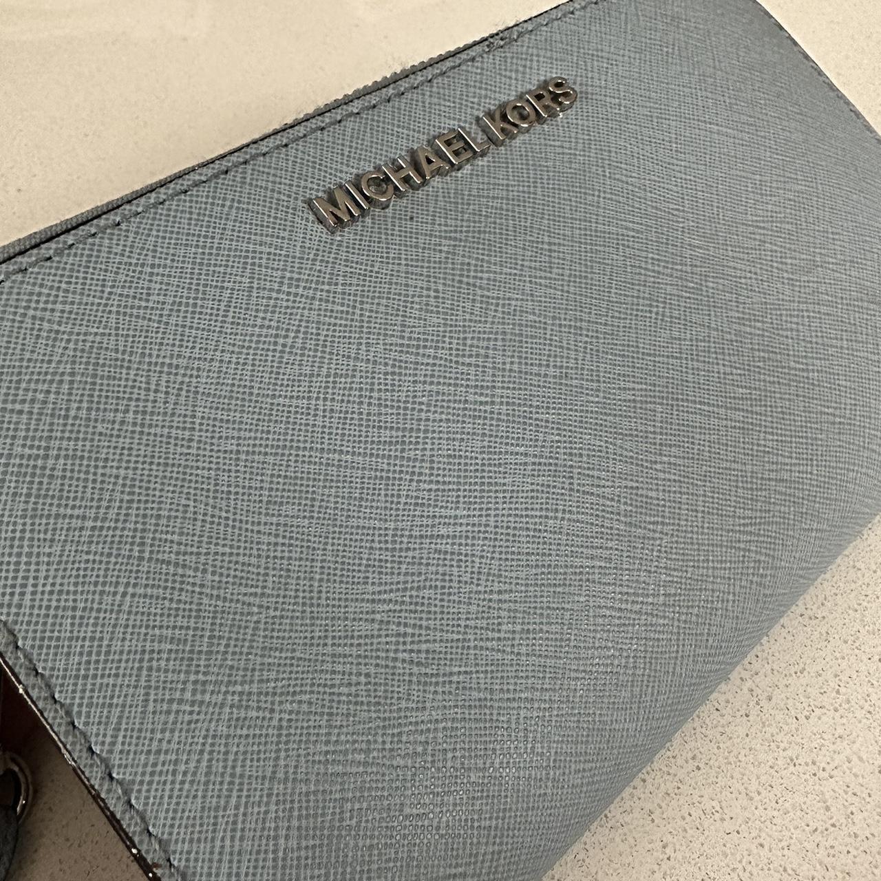 Michael Kors blue leather satchel | Handbags michael kors, Michael kors tote  bags, Fashion bags