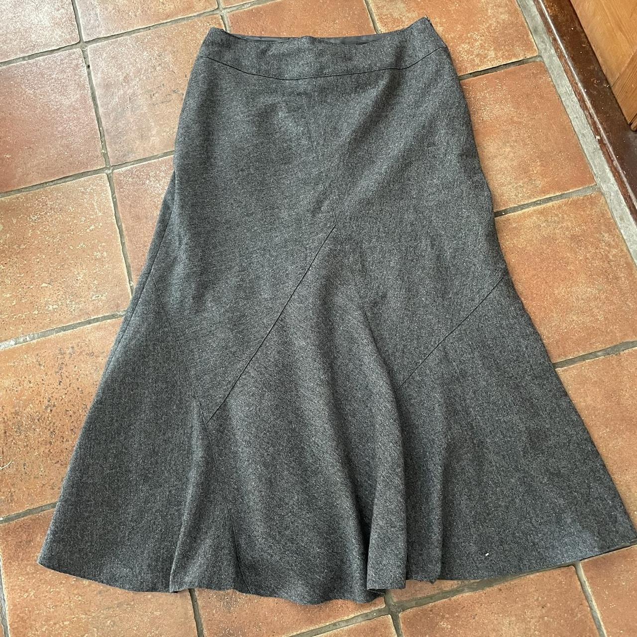 Grey wool maxi skirt Autograph by M&S Lining a bit... - Depop