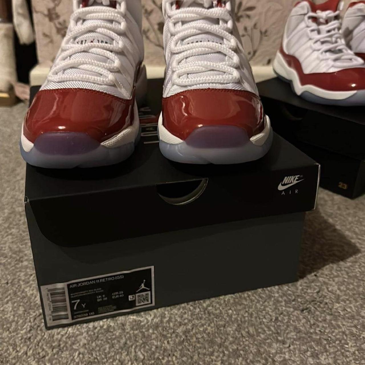 mens red and white jordans