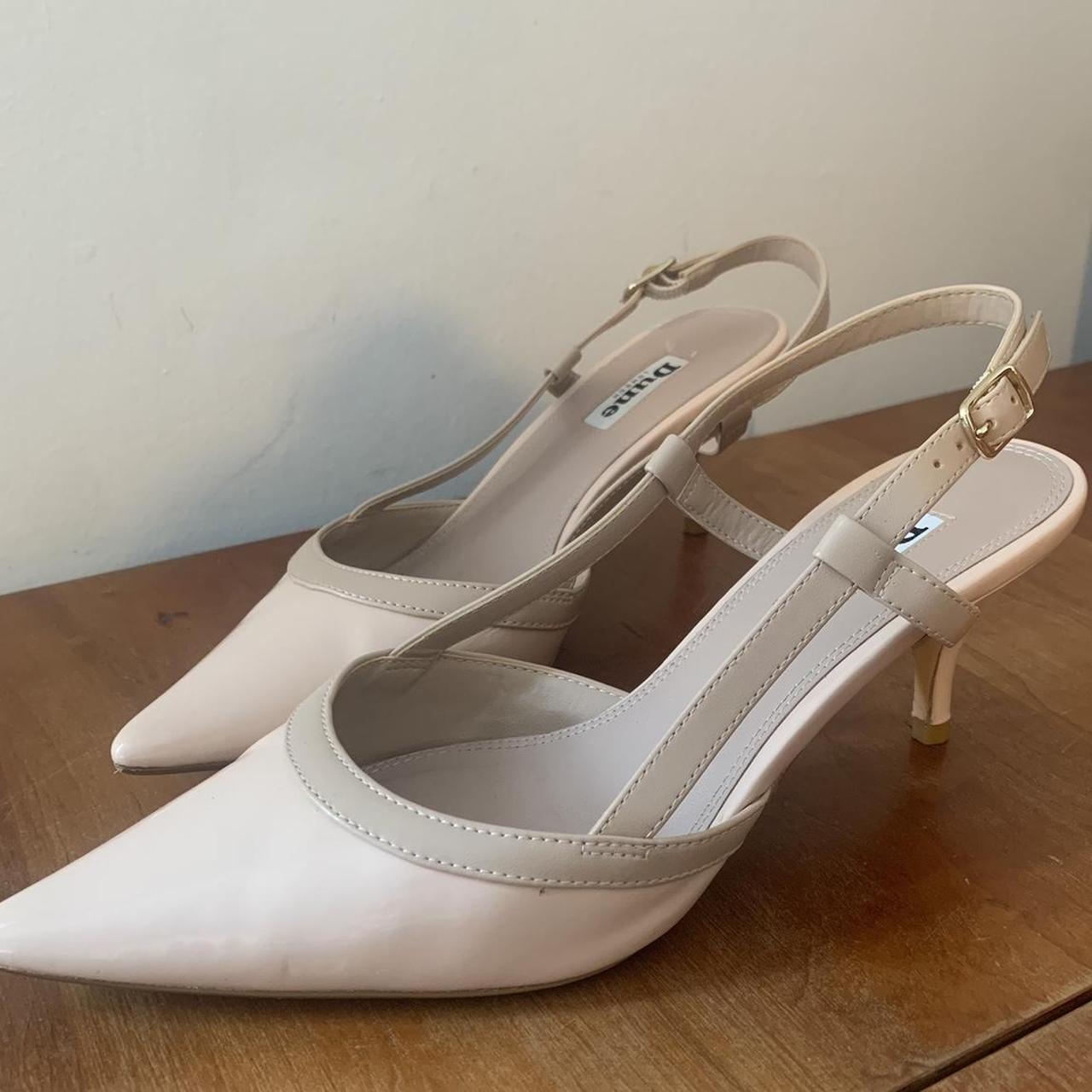 Pale pink neutral low heel Dune heels heeled. Depop