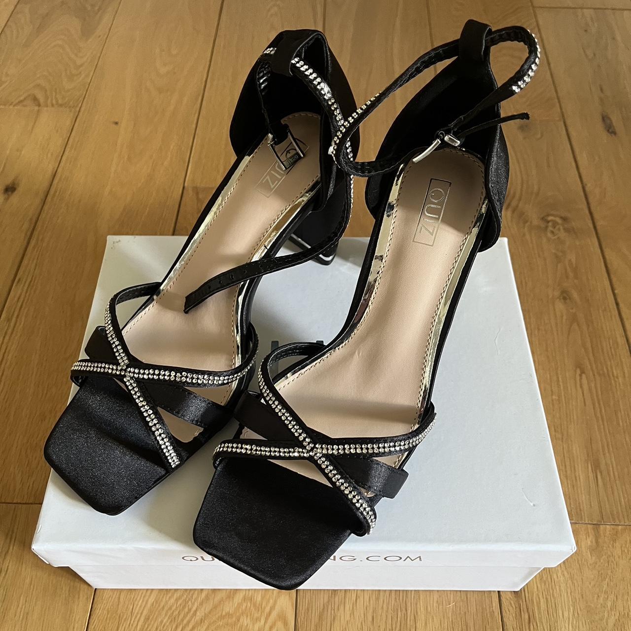 asos silver block heels