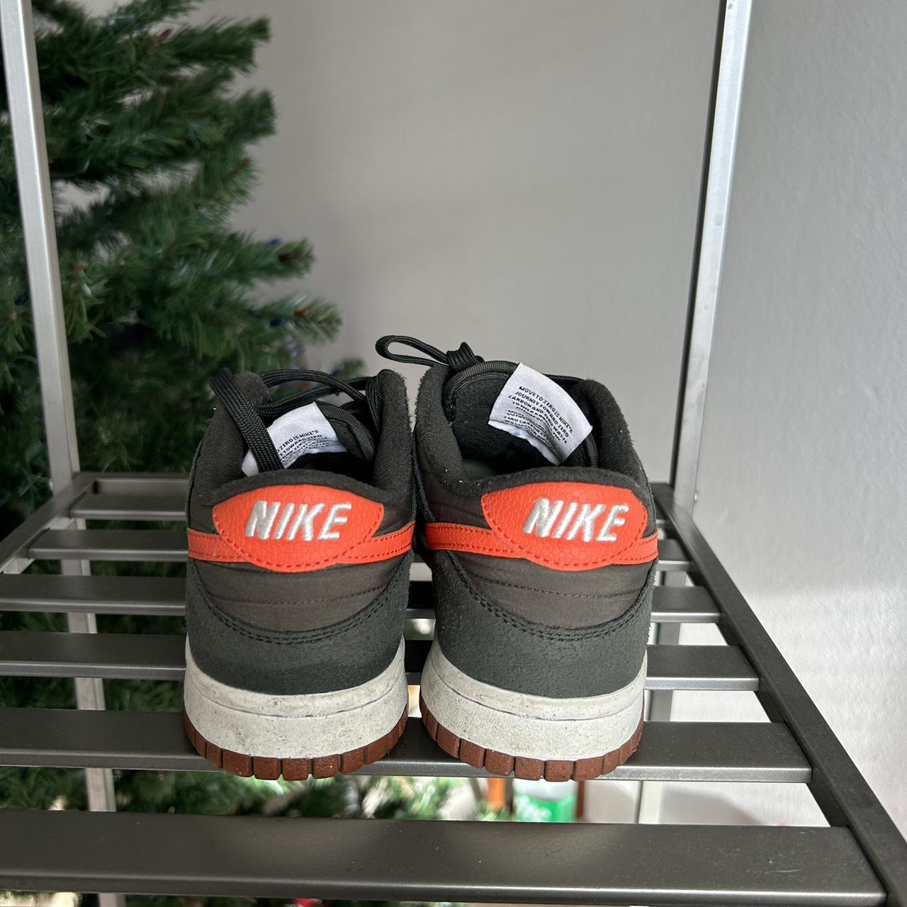 Nike dunk low green w orange swoop - Depop