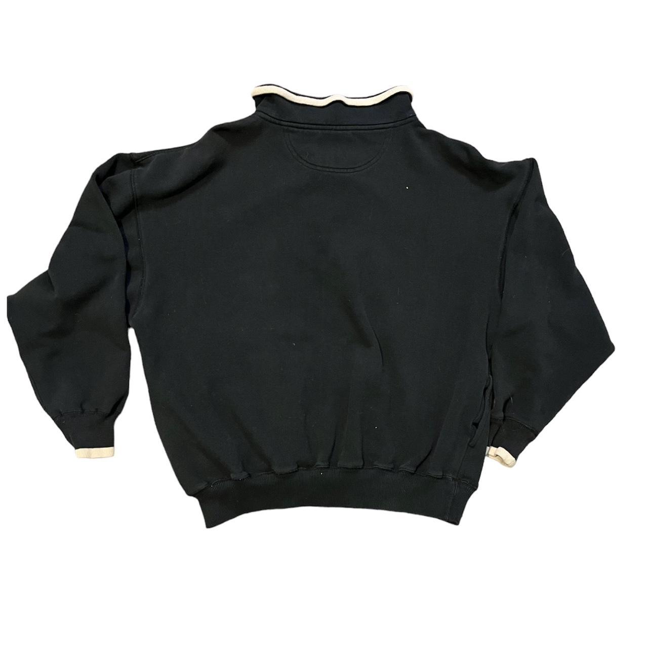 Port Authority Men's Black and Cream Sweatshirt | Depop
