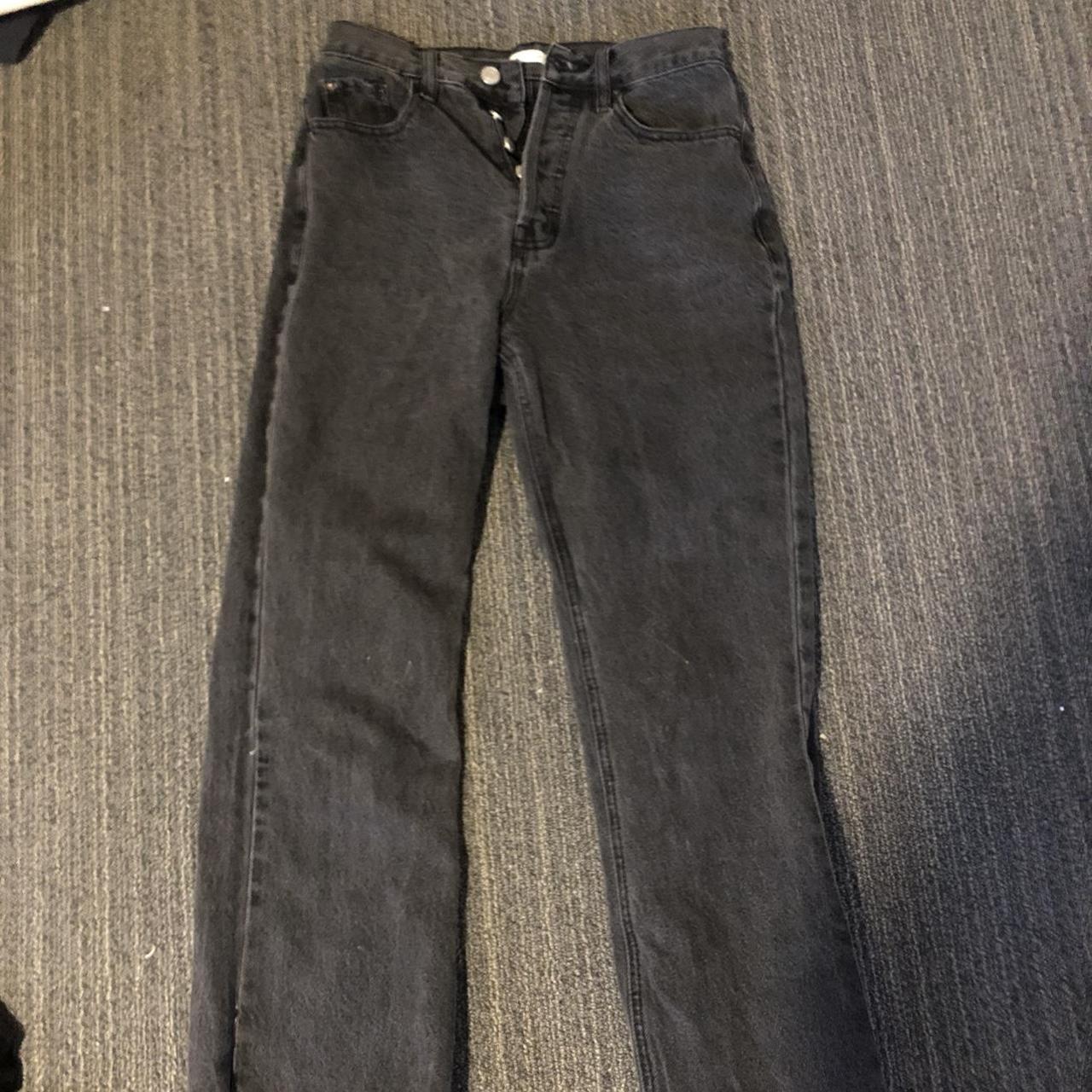 Pacsun high waisted straight leg black jeans! -... - Depop