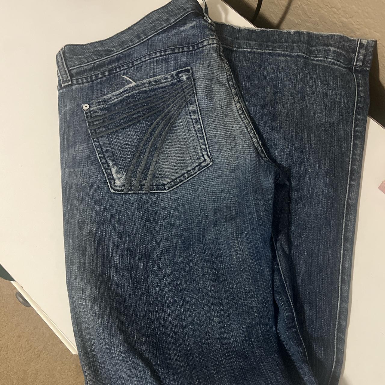 7FAMK dojo jeans inseam 34 worn on back pocket... - Depop