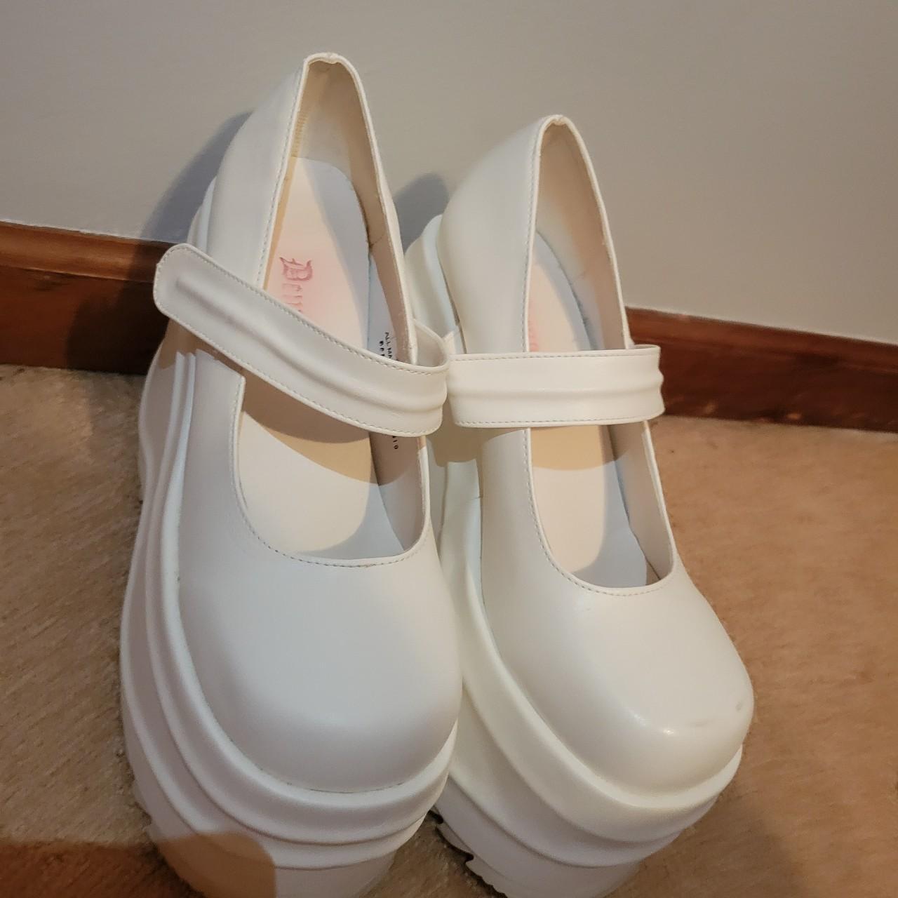 demonia white platforms
