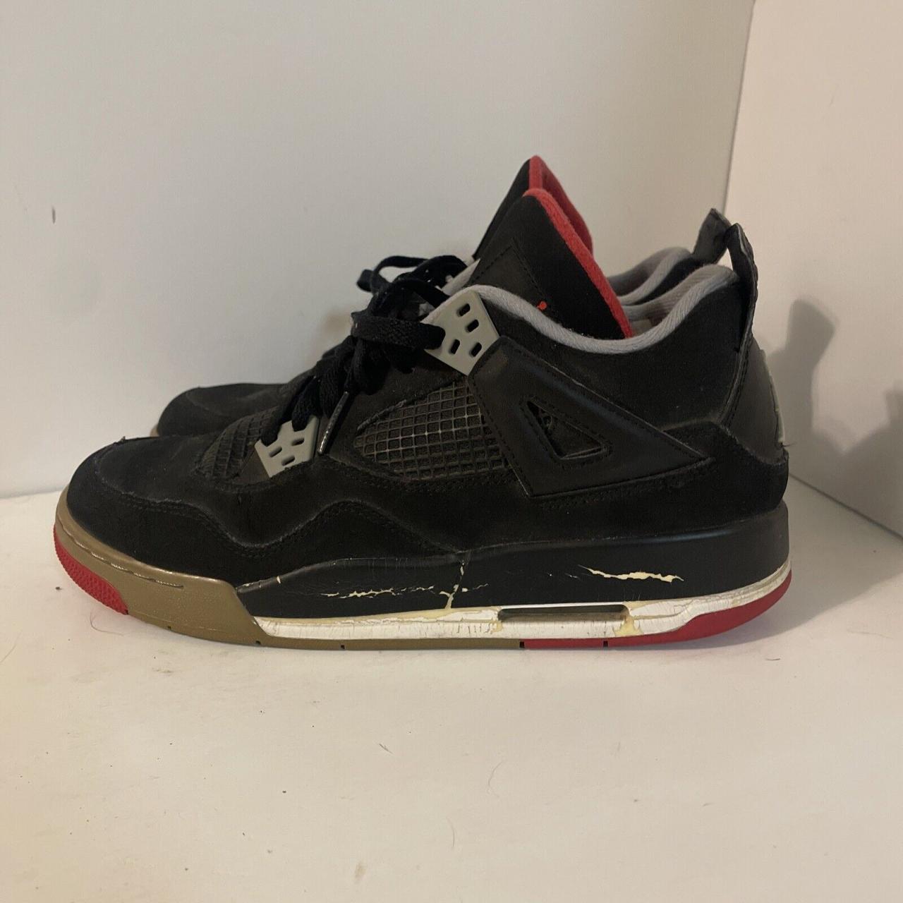 Nike Air Jordan 4 Retro GS Bred 2012 Black Red. Depop