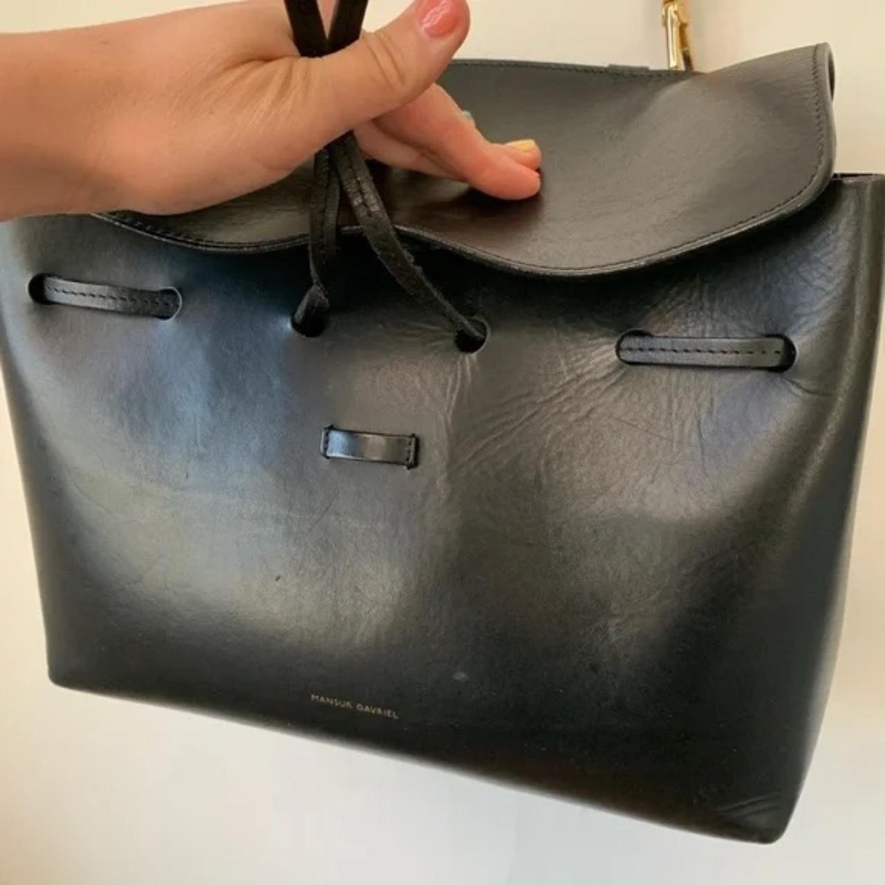 Mansur Gavriel Lady Bag black with navy interior