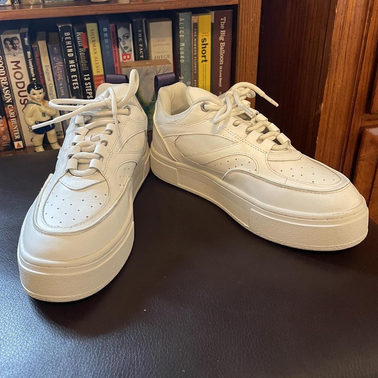 スニーカー Eytys FW22 Sidney White Sneakers (F016004 White) EYTYS スニーカー Eytys/エイティーズ/SIDNEY LEATHER WHITE(W