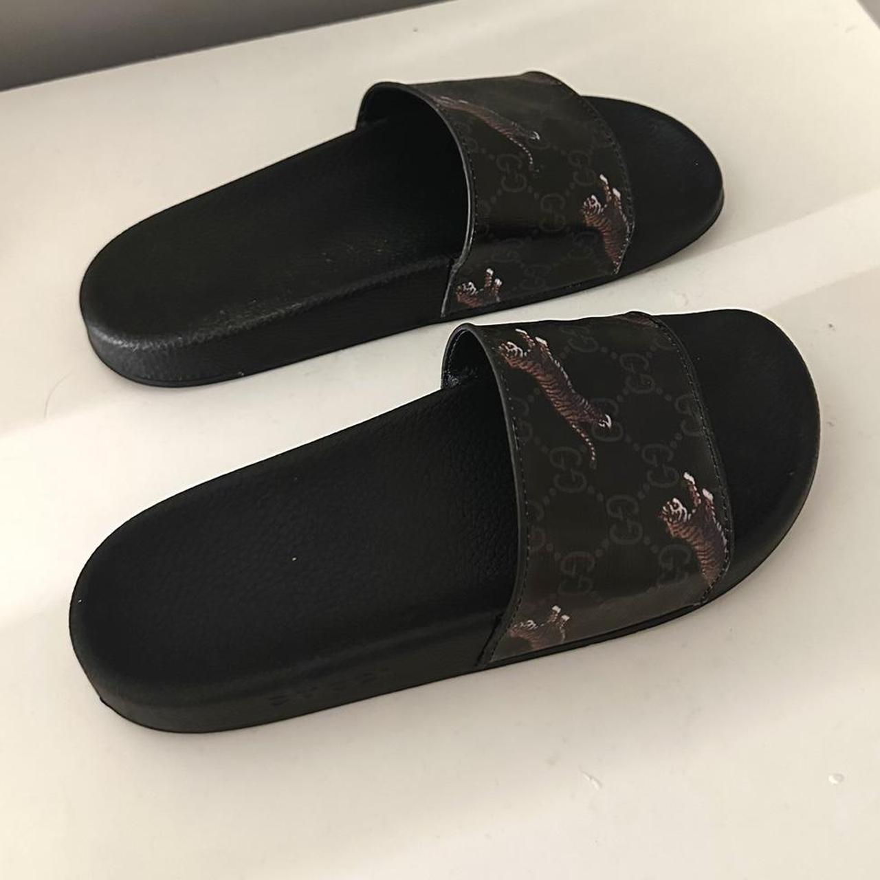 Gucci Women's Black Slides | Depop