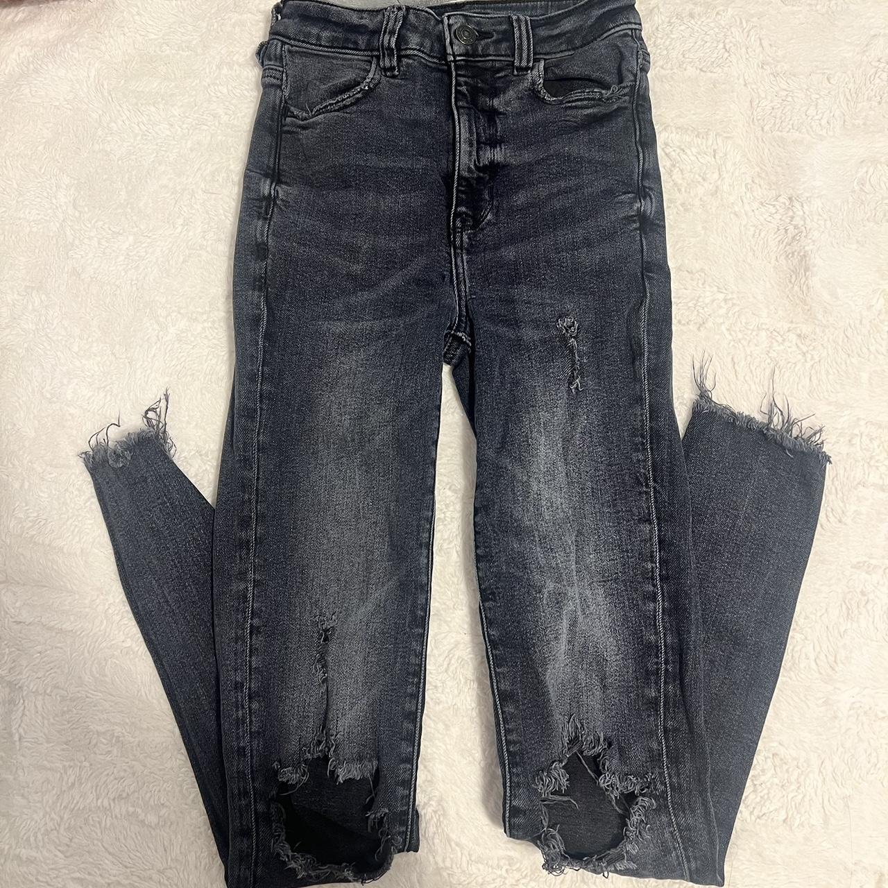 American eagle black skinny jeans Women’s 00 Open... - Depop