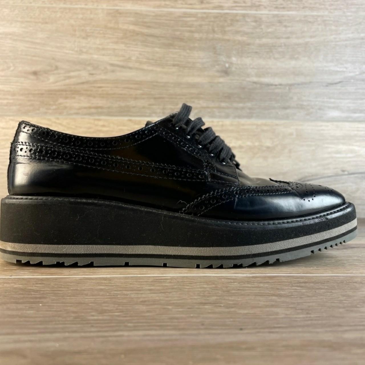 Prada top platform brogues