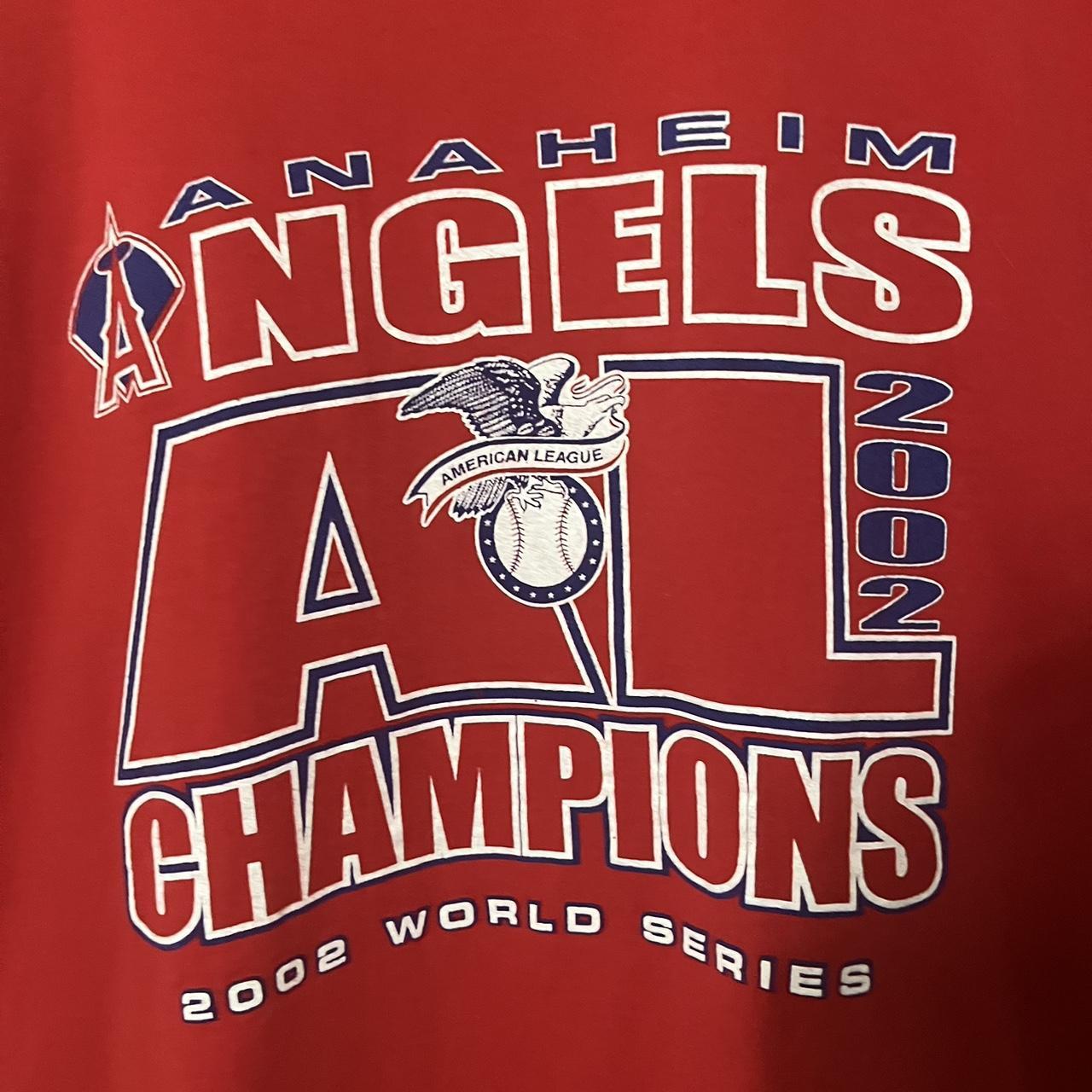 Anaheim Angels 2002 World Series Champions T-Shirt - Depop