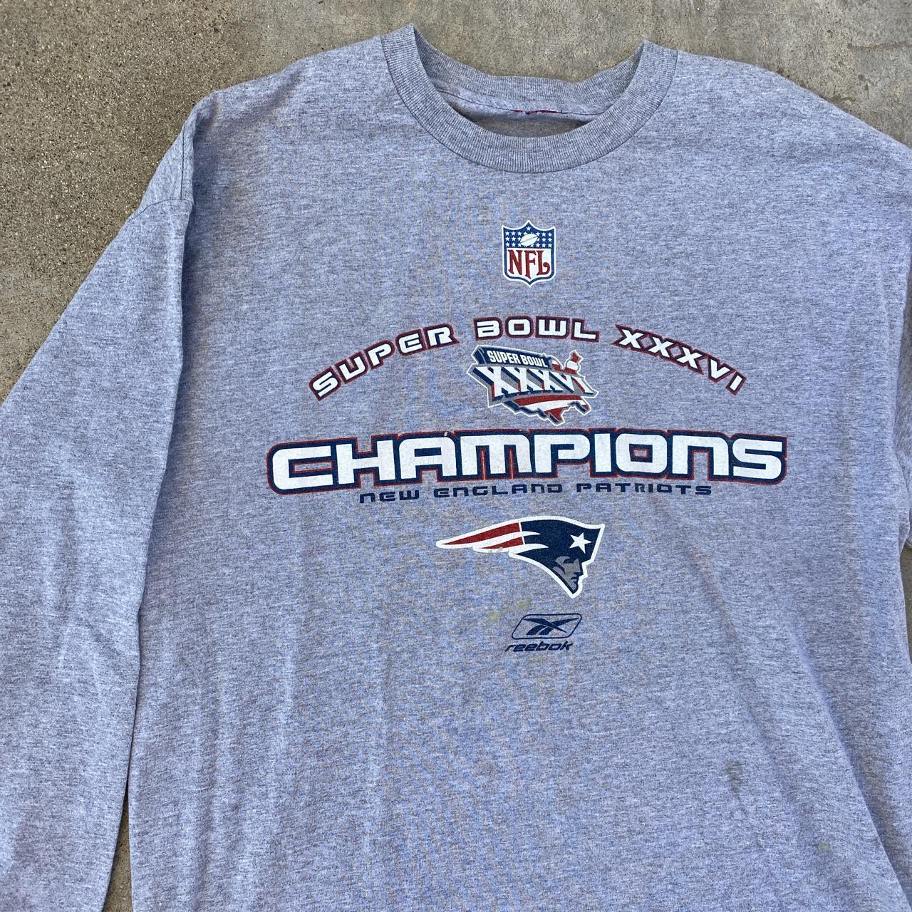 Vintage NFL Patriots T-Shirt: Super Bowl XXXIX - Depop