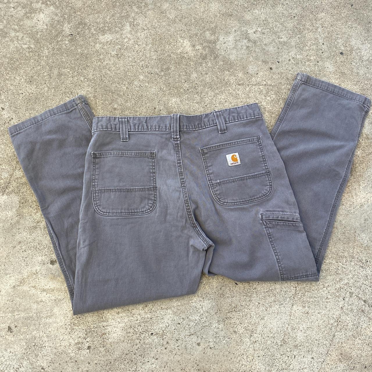 Carhartt Grey Cargo Pants Measurements... - Depop