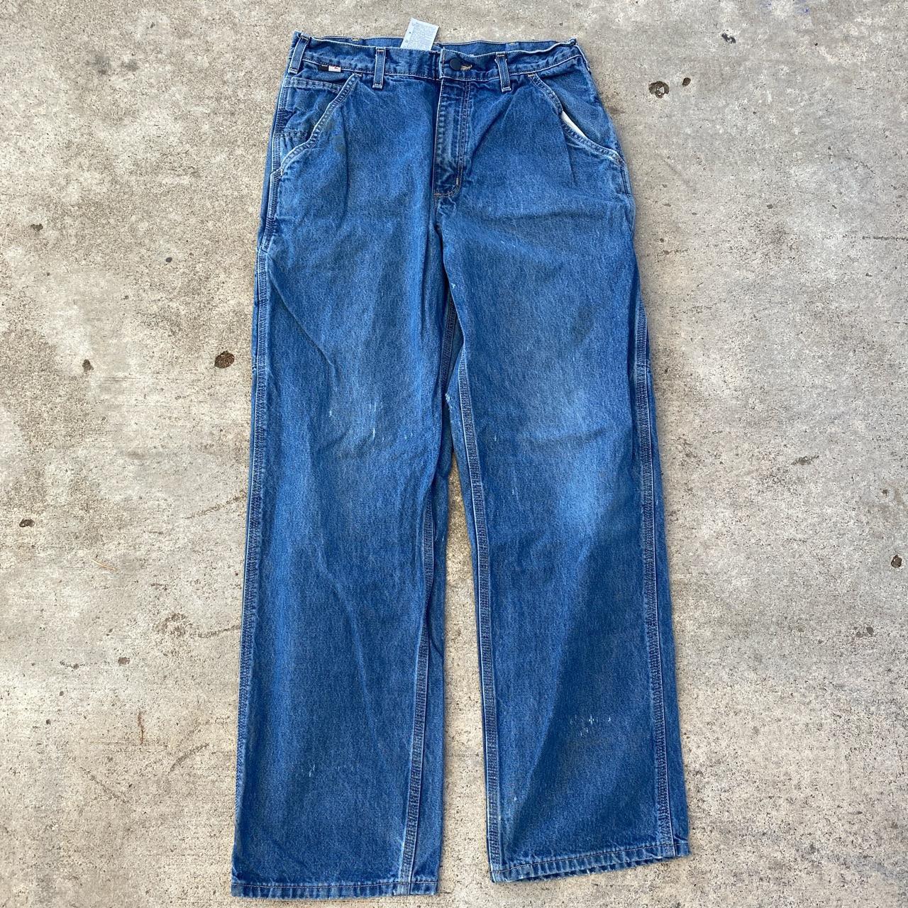 Carhartt Denim Cargo Jeans Measurements... - Depop