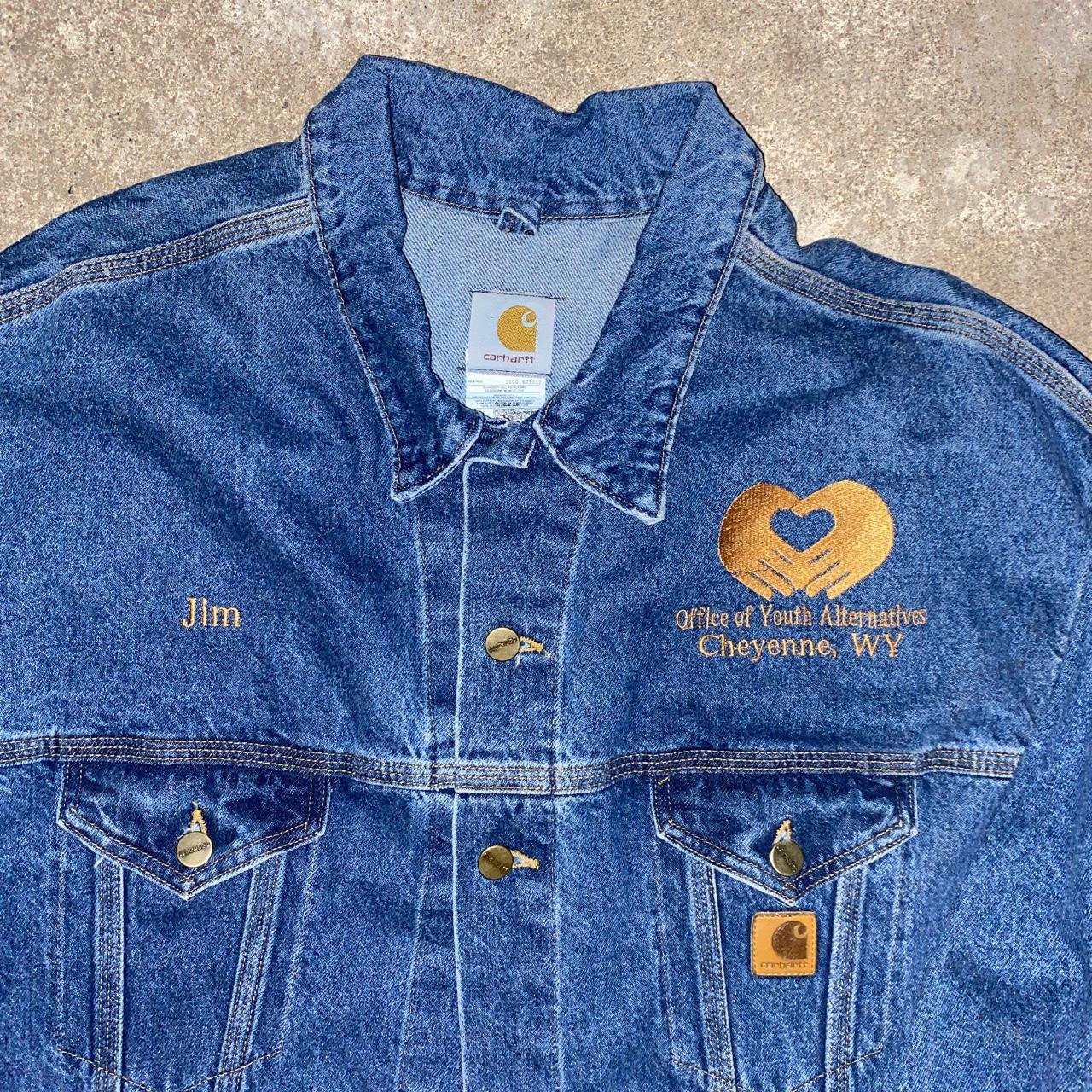 Vintage 90s Carhartt Denim Work Wear Detroit Style... Depop