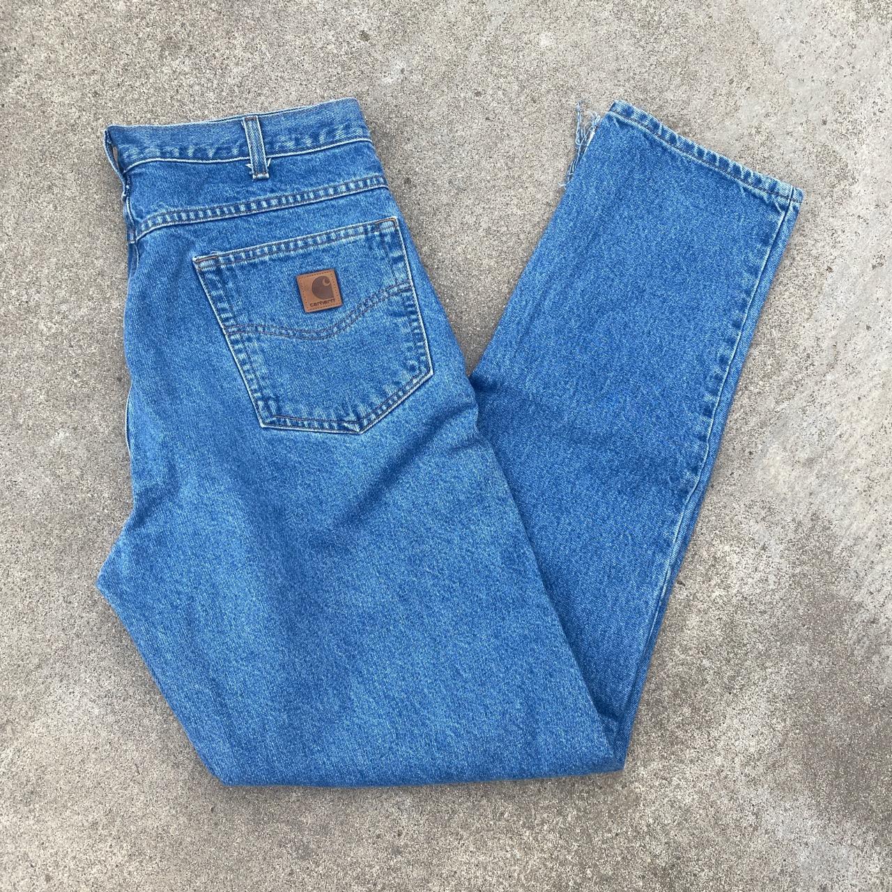 Vintage Carhartt Denim Jeans Measurements... - Depop