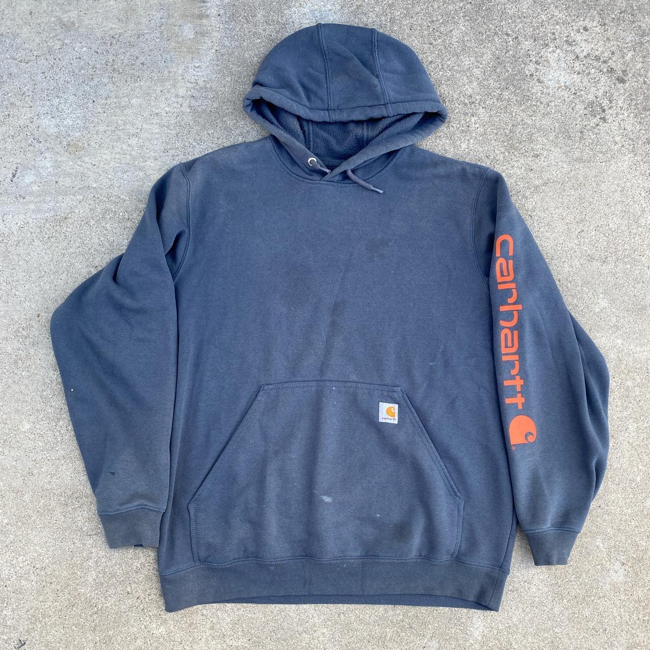 Carhartt Blue Hoodie Measurements 25/29 - Depop