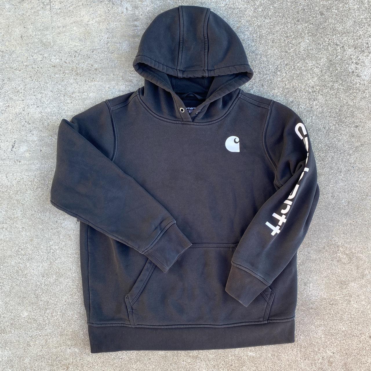 Carhartt Black White Hoodie Measurements 23/27 - Depop