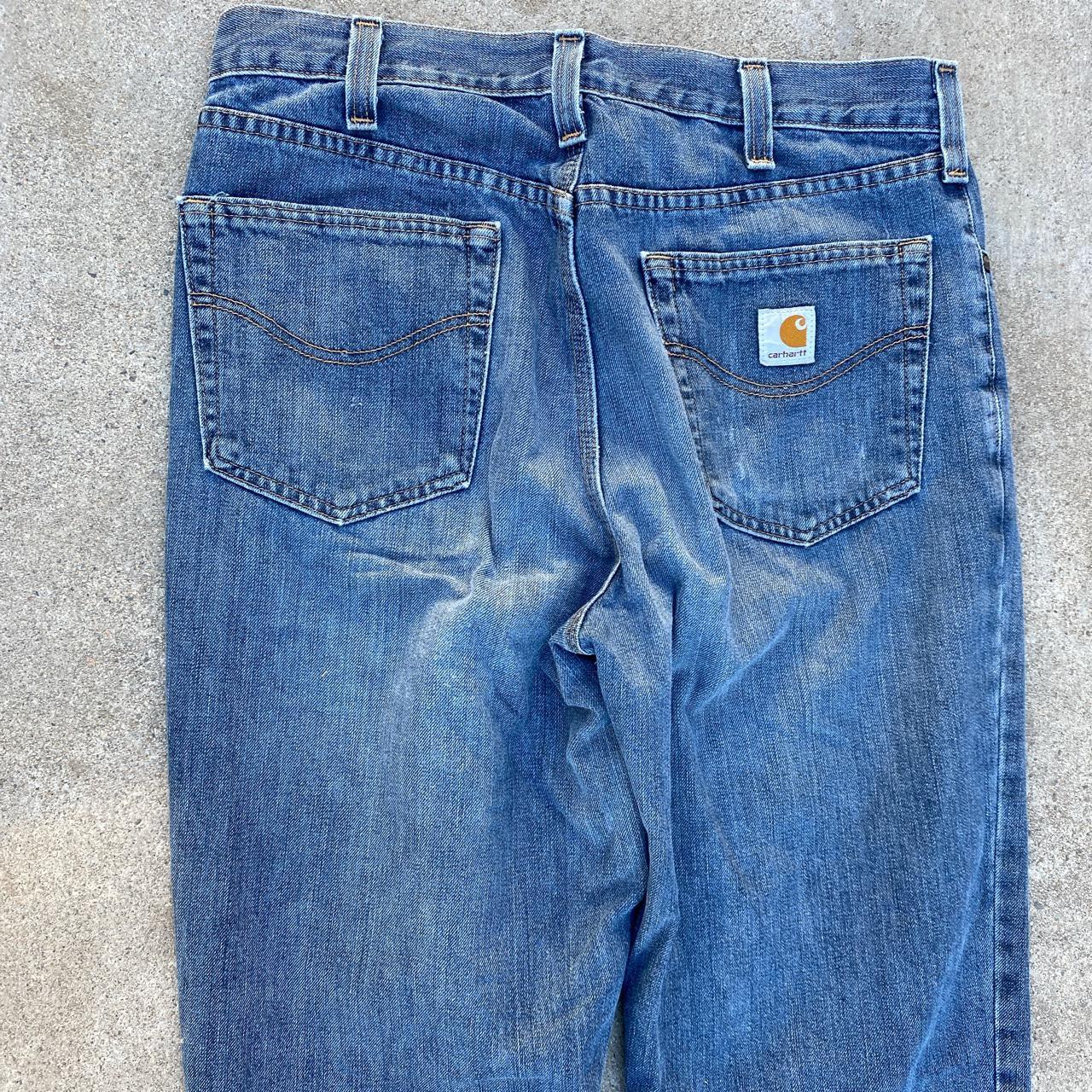 Carhartt Denim Jeans Measurements 33/36 Check... - Depop