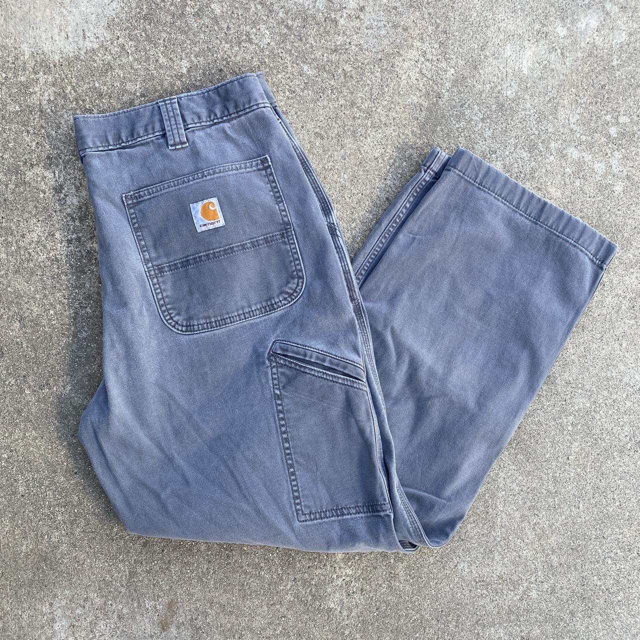 Carhartt Grey Cargo Pants Measurements... - Depop