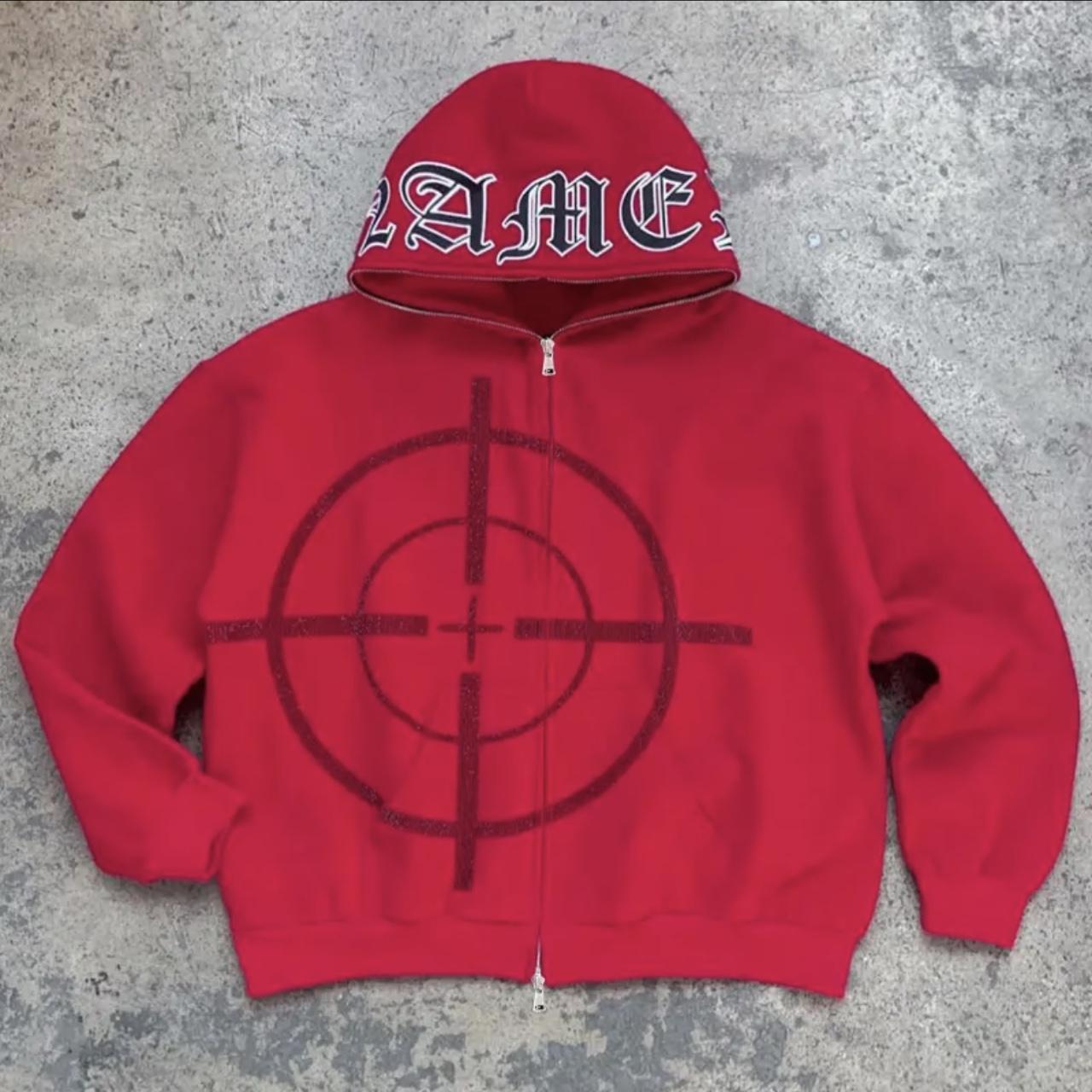 Named Collective Women's Red and White Hoodie | Depop