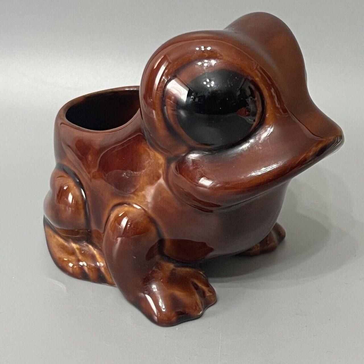 Vintage Denmead Pottery Frog Planter Vase Plant Pot... Depop