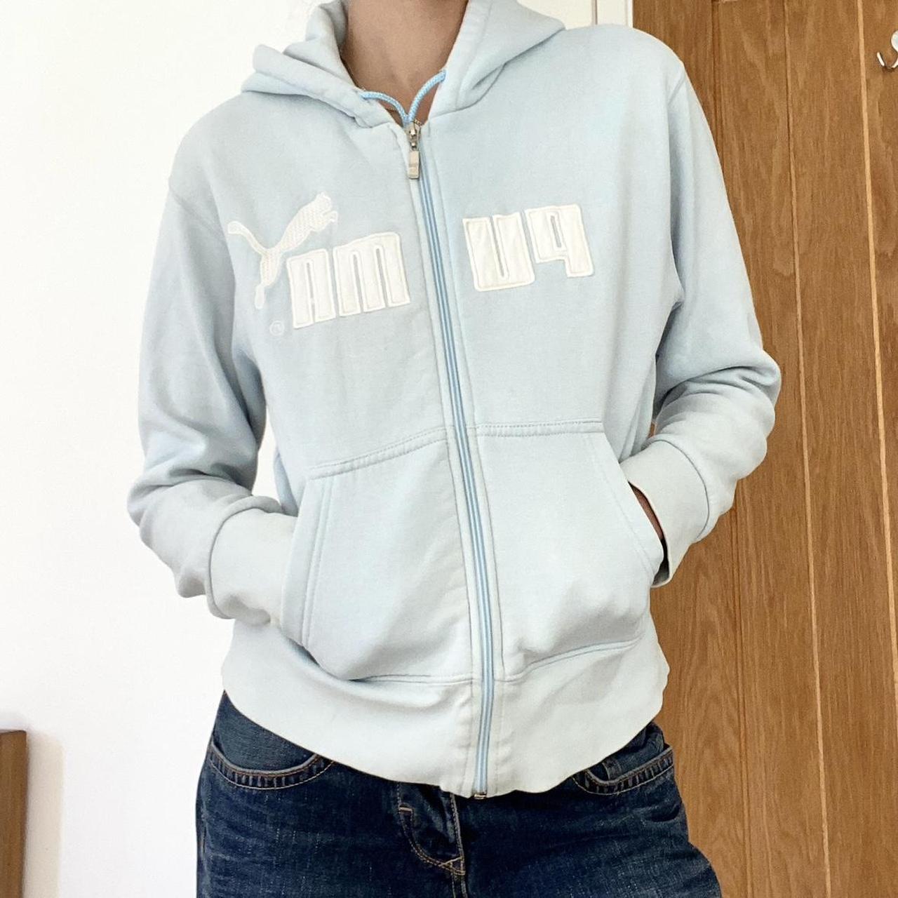 Puma baby blue hoodie best sale