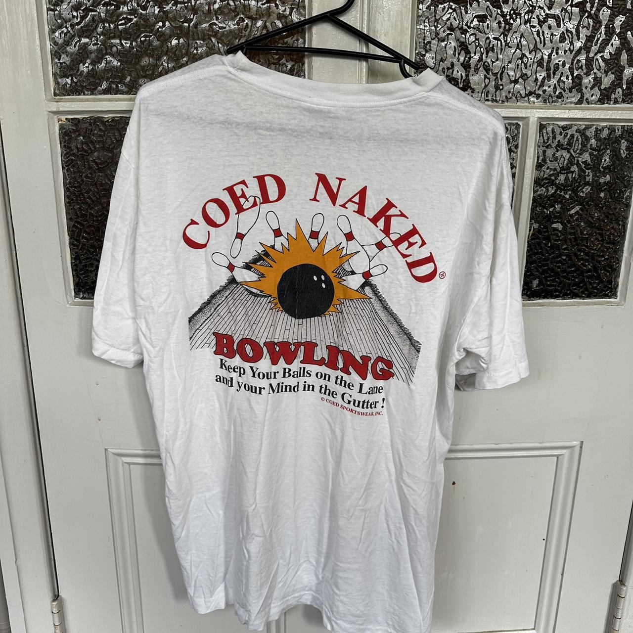 Vintage Co-Ed Naked Bowling t-shirt - size L. Great... - Depop