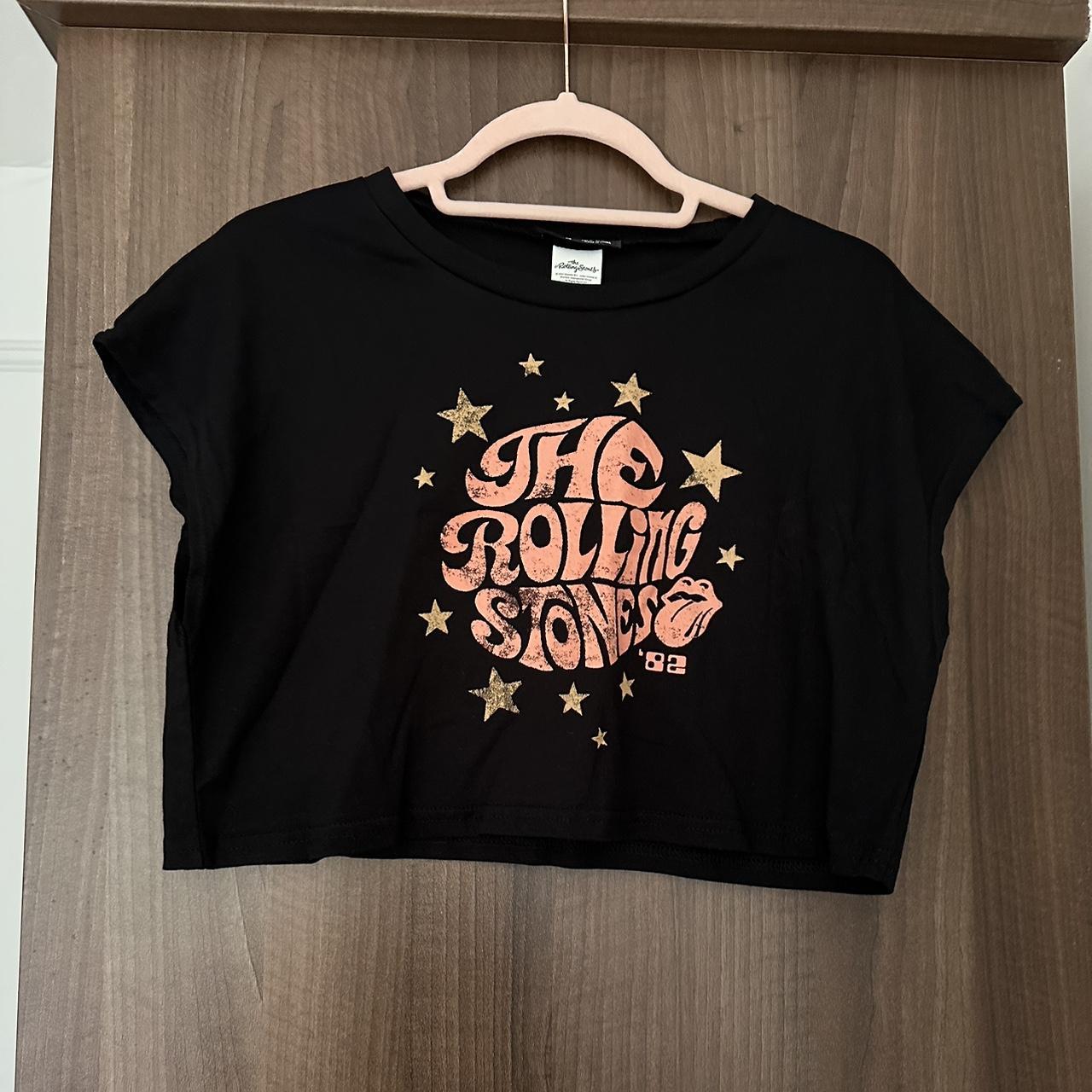 SHEIN ROLLING STONES CROPPED TSHIRT Size M In good... Depop