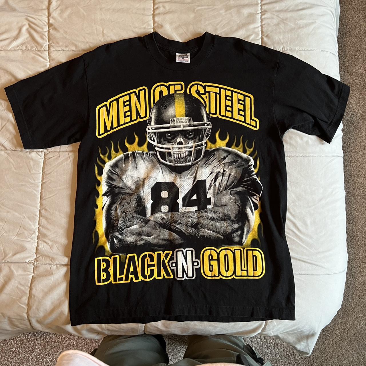 Vintage Men of Steel Pittsburgh Steelers T-shirt 90s NFL Football