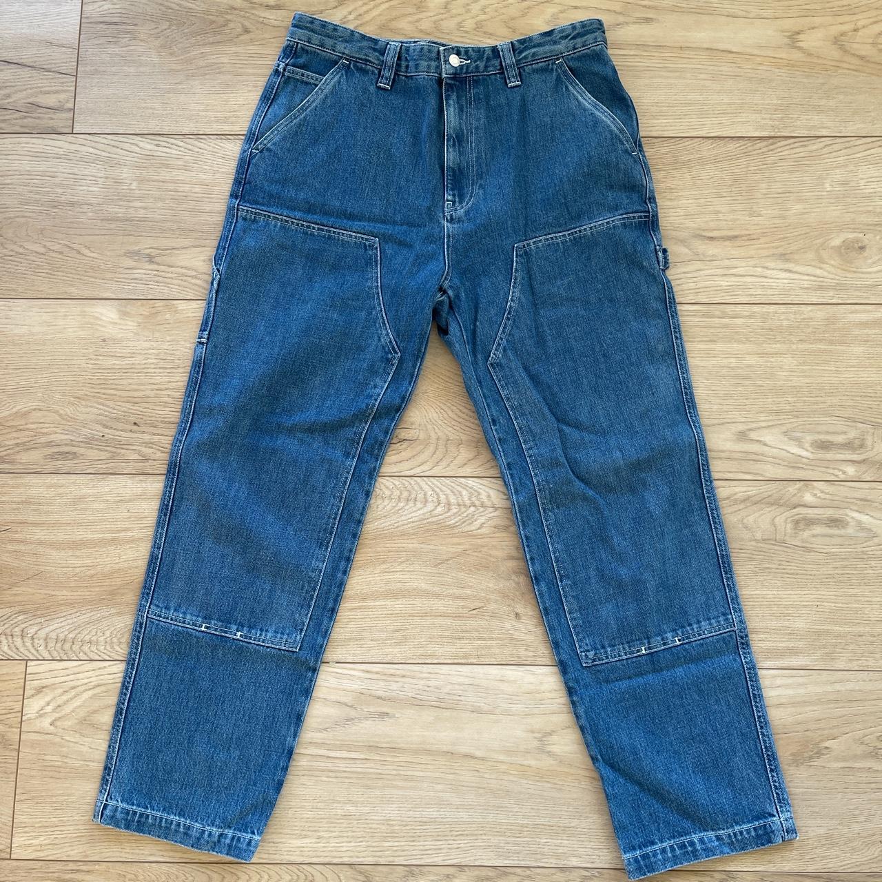 Stussy double knee jeans. Wore these twice, still in... - Depop