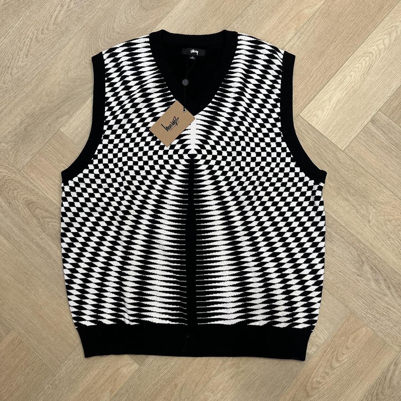 Stussy Psychedelic check vest, BNWT. , Size...