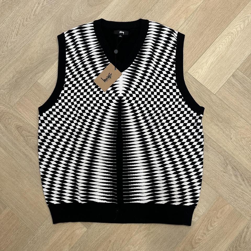 Stussy Psychedelic check vest, BNWT. Size... - Stüssy