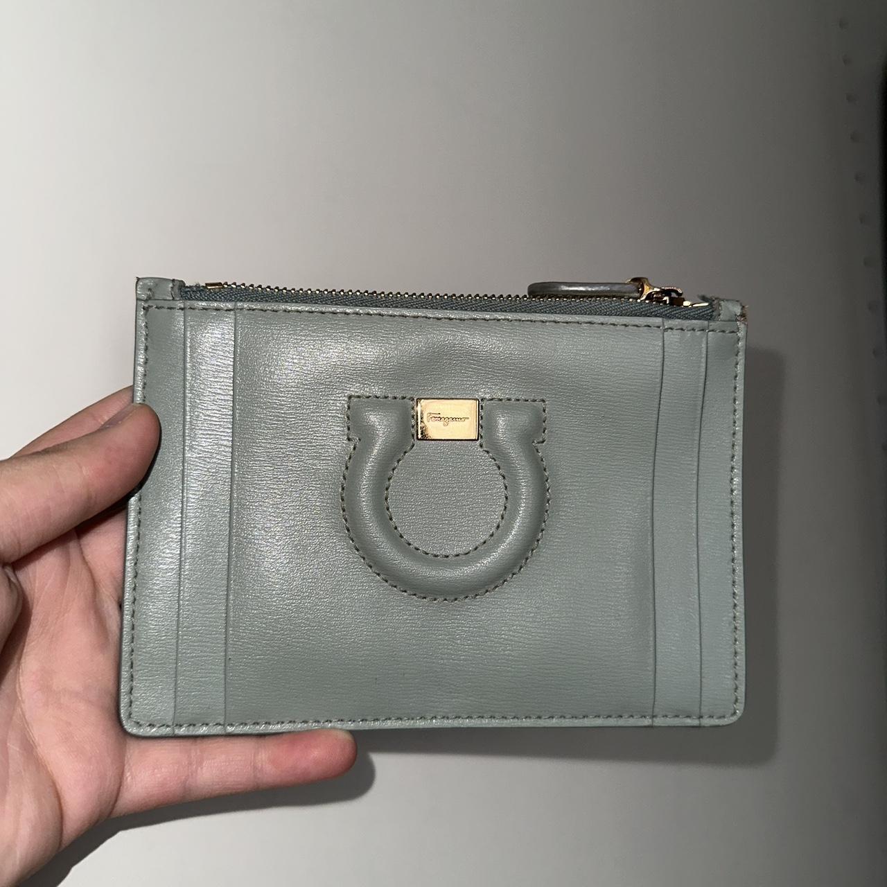 Ferragamo blue outlet wallet