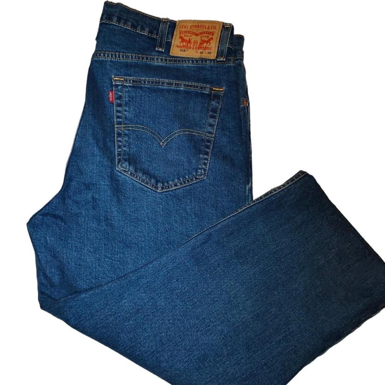 VINTAGE LEVI'S DARK WASH JEANS Wide leg size 40... - Depop