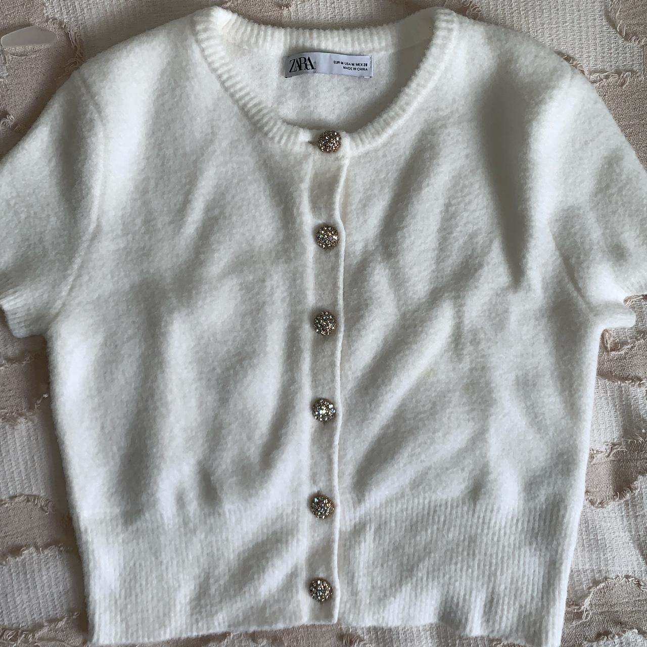 ZARA soft knit cardigan with short sleeves. Really... - Depop
