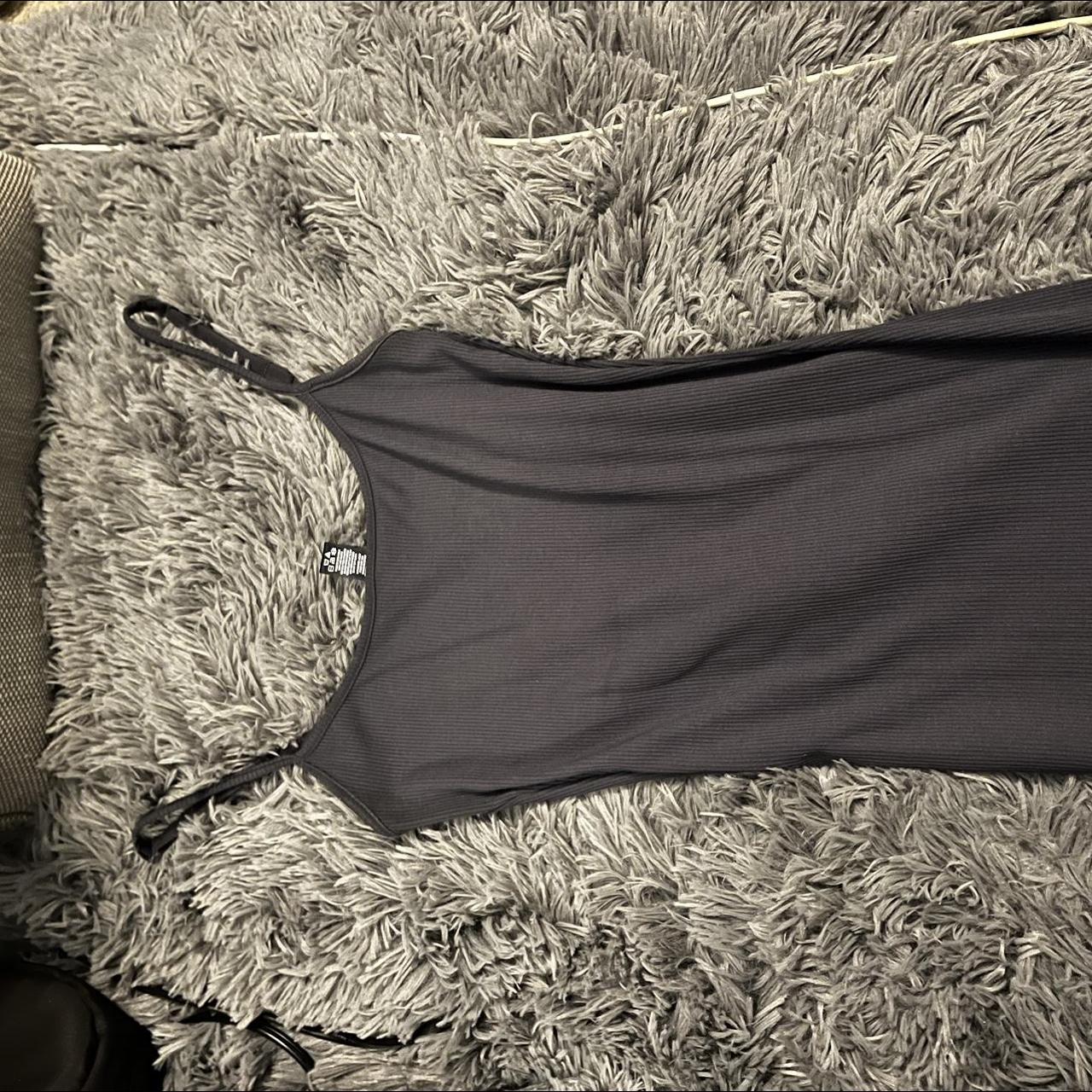 skims xs graphite long slip dress wore once.... Depop
