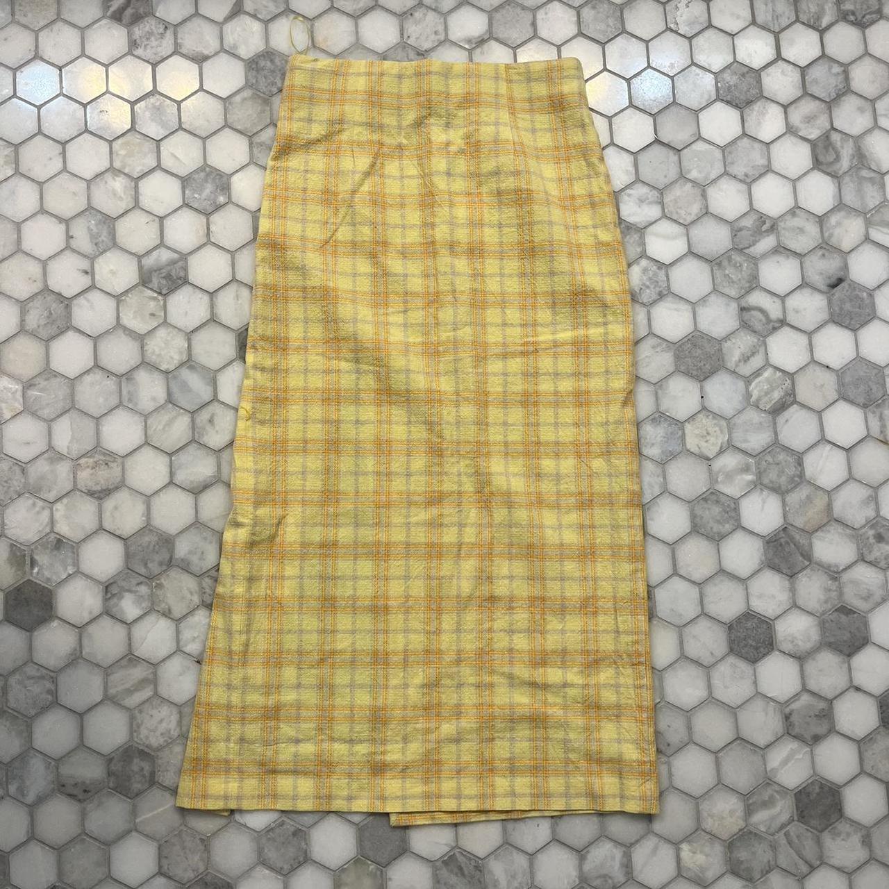 Zara yellow plaid maxi skirt: Size XS and true