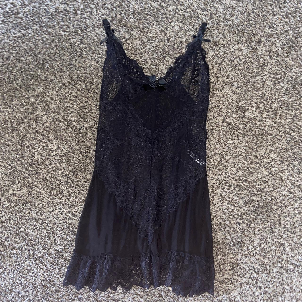 Oh La La Cheri Paris Black Lace Lingerie Slip... - Depop