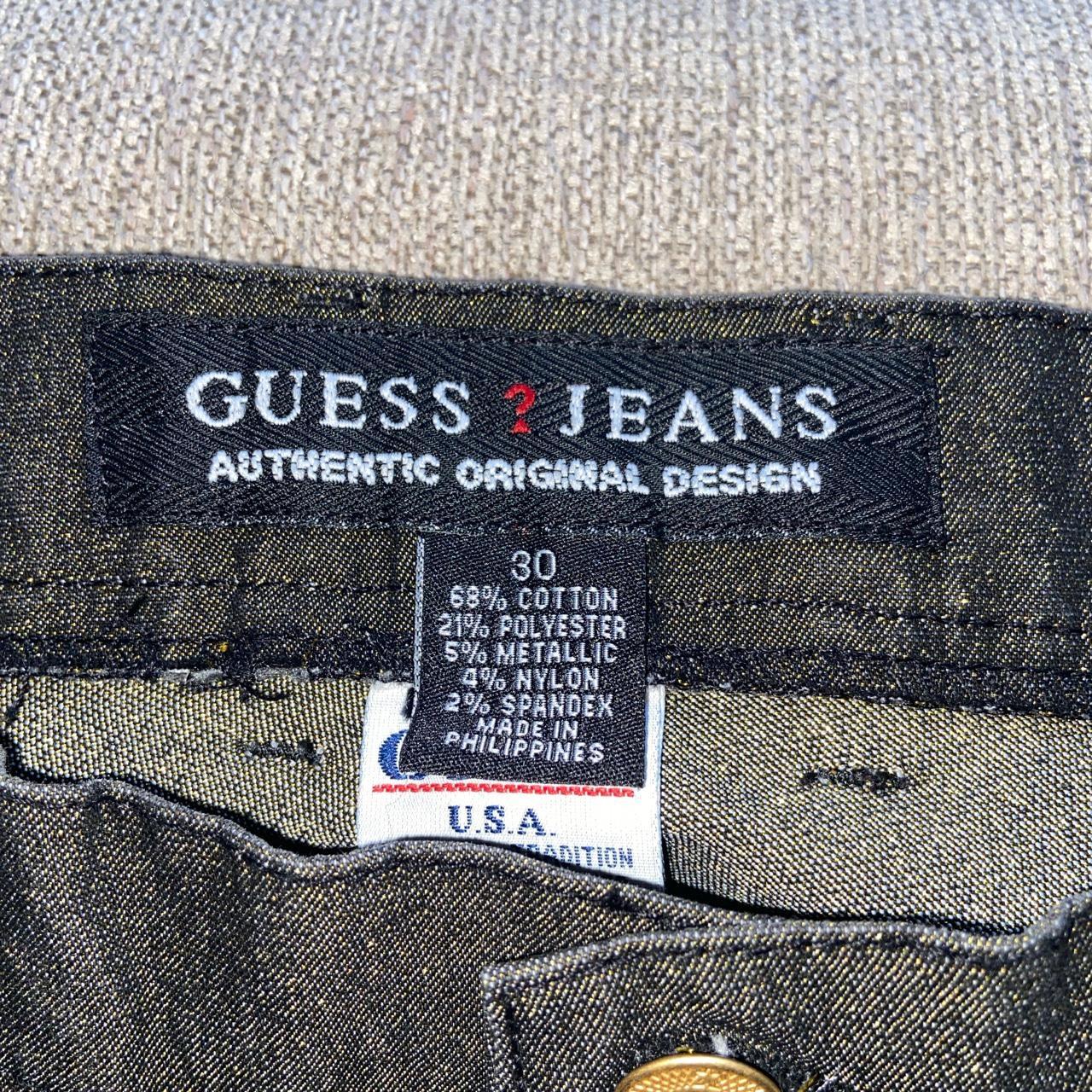 Guess Black and Gold Denim Jeans Size - Women's - Depop